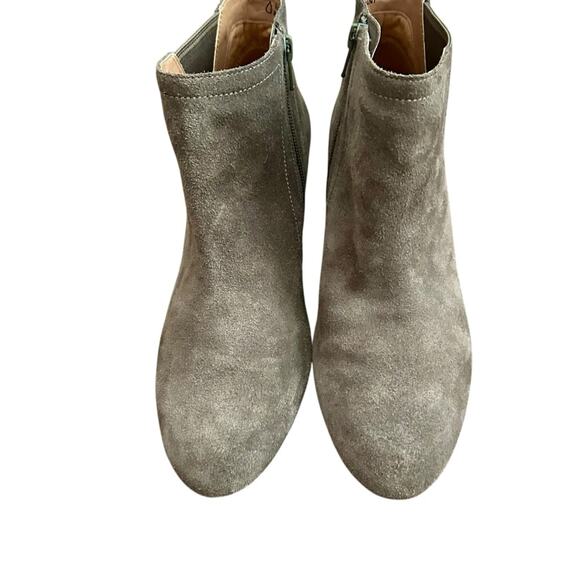 Vionic Paloma suede wedge bootie sz 9 gray beige - Picture 4 of 10